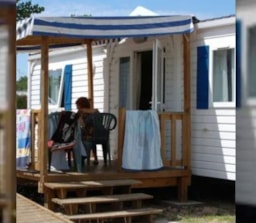 Location - Mobile-Home Confort 26M² 2Ch 4/6 Pers + Terrasse Semi Couverte Pmr (Coté Plage) - Camping l'Escale du Perthuis