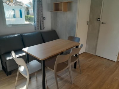 Mobil-home Premium  32m² 3 bedrooms + Half-covered terrace + air -conditioning  (beach side)