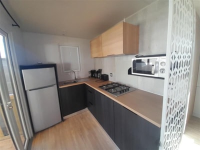 Mobil-home Premium  32m² 3 bedrooms + Half-covered terrace + air -conditioning  (beach side)