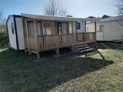 Mobil-home Premium  2 bedrooms + Half-covered terrace + air -conditioning (beach side)