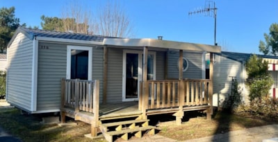 Mobil-home Premium  32m² 3 bedrooms + Half-covered terrace + air -conditioning  (beach side)