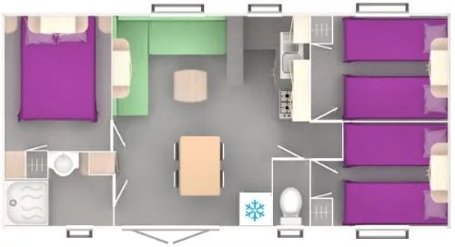 Bungalow Evolution 33M² (3 Chambres, Maximum 6 Personnes)