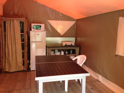 Mietunterkunft - Zeltbungalow Kanada (2 Schlafzimmer) - image n°2 - Camping Qualité l'Eden de la Vanoise