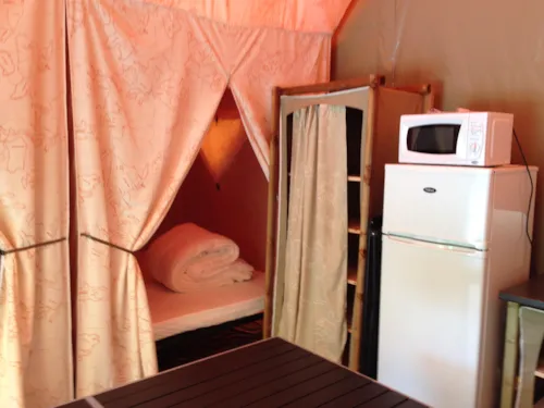 Mietunterkunft - Zeltbungalow Kanada (2 Schlafzimmer) - image n°3 - Camping Qualité l'Eden de la Vanoise