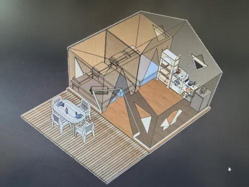 Mietunterkunft - Zeltbungalow Kanada (2 Schlafzimmer) - image n°6 - Camping Qualité l'Eden de la Vanoise