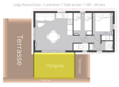 Lodge Family 34.02 m² - 2 bedrooms + Terrace + TV — 8