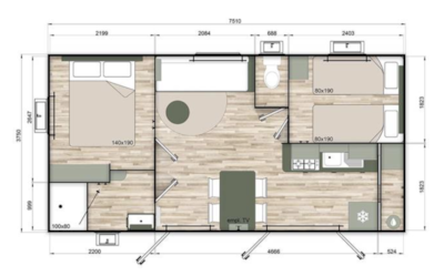 Mobil-home Nest29 30.8 m² - 2 bedrooms + Covered Terrace + TV — 8
