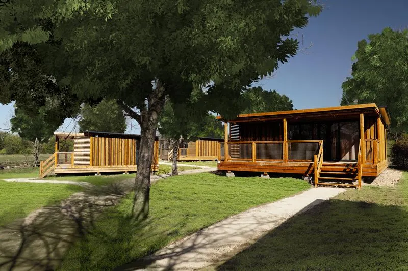 Location - Chalet Portland 2 Chambres Vue Prairie - Le Florenville – Camping