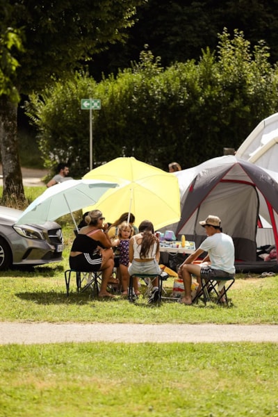 Meadow pitch: tent or caravan + 1 car + electricity (10A)