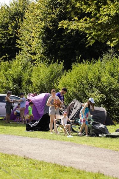 Meadow pitch: tent or caravan + 1 car + electricity (10A)
