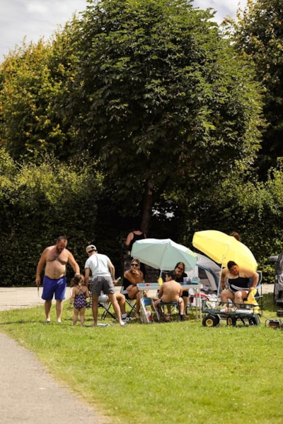 Meadow pitch: tent or caravan + 1 car + electricity (10A)