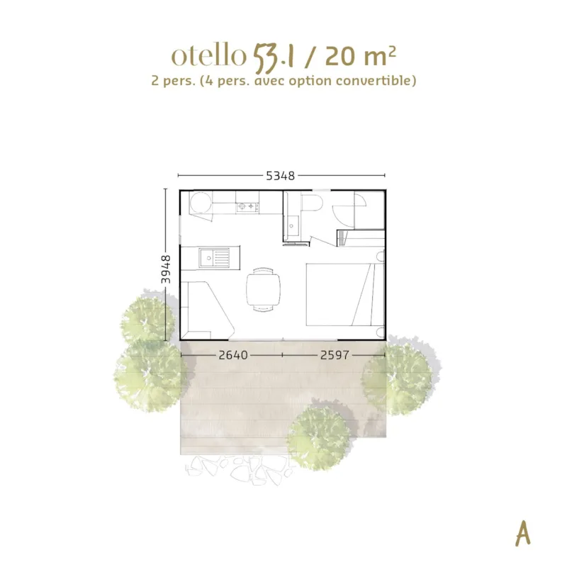 Mobil-Home Otello - 1 Pièce Avec Climatisation Et Télévision