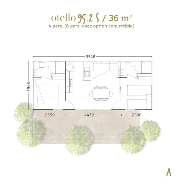 Mobil-Home Otello - 2 Chambres 2 Salles De Bain Avec Climatisation Et Télévision