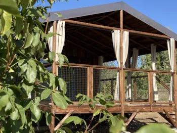 Mietunterkunft - Kabine Lodge 42M² / 2 Zimmer (Terrasse 13M²) - Camping Du Port