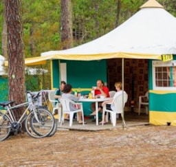 Accommodation - Kiwi Canvas Bungalow Without Sanitary - Camping LES CHALETS SUR LA DORDOGNE