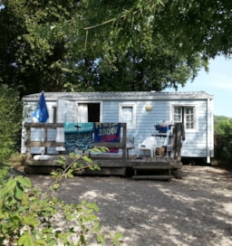 Location - Mobile Home Classique Avec Terrasse Bois - Camping LES CHALETS SUR LA DORDOGNE