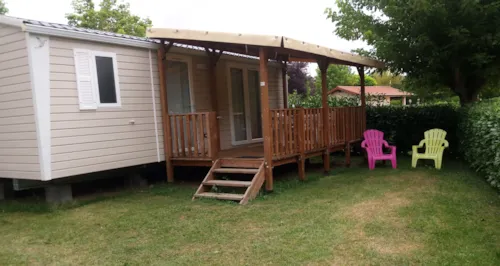 Mietunterkunft - Mobilheim 32M²- 2 Schlafzimmer - Klimatisiert + Geschirrspüler - image n°1 - Camping Les Ulèzes