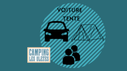 Stellplatz - Stellplatz (Strom Extra)  + 1 Auto + Zelt - Camping Les Ulèzes