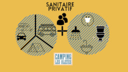 Emplacement - Emplacement + Éle + Bloc Sanitaire Privatif - Camping Les Ulèzes
