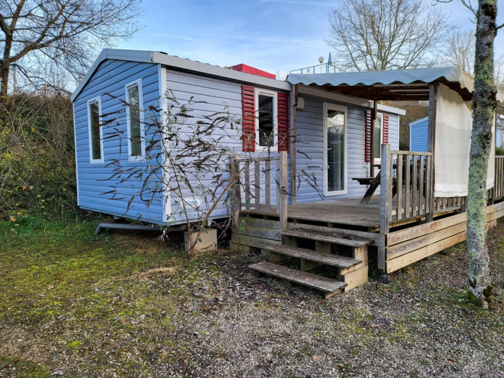 Location - Mobil-Home 28M² - 2 Chambres - Sans Tv - - Camping Domaine Le Quercy