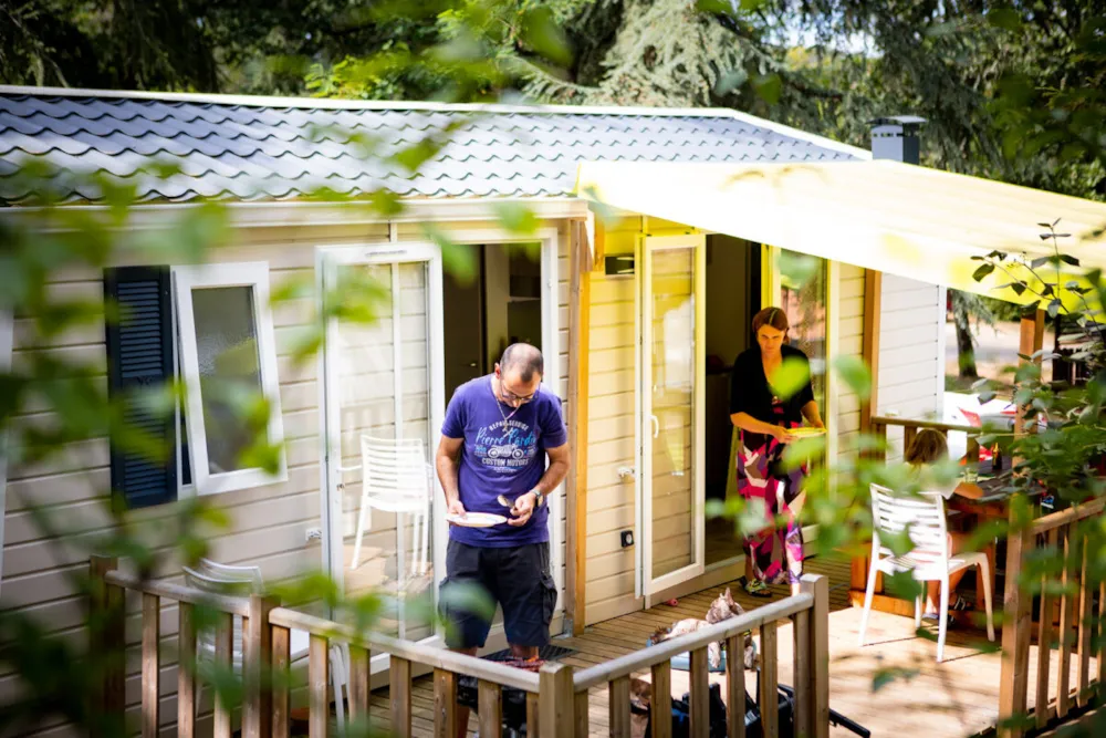Location - Mobil-Home 29.70M² - 3 Chambres - Sans Tv - - Camping Domaine Le Quercy