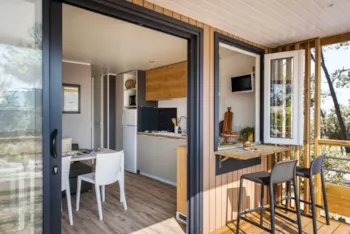 Location - Mobil-Home Living 28M² - 2 Chambres - Clim - - Camping Domaine Le Quercy