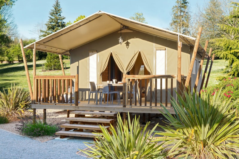 Lodge-Zelt 21m² - 2 Schlafzimmer -