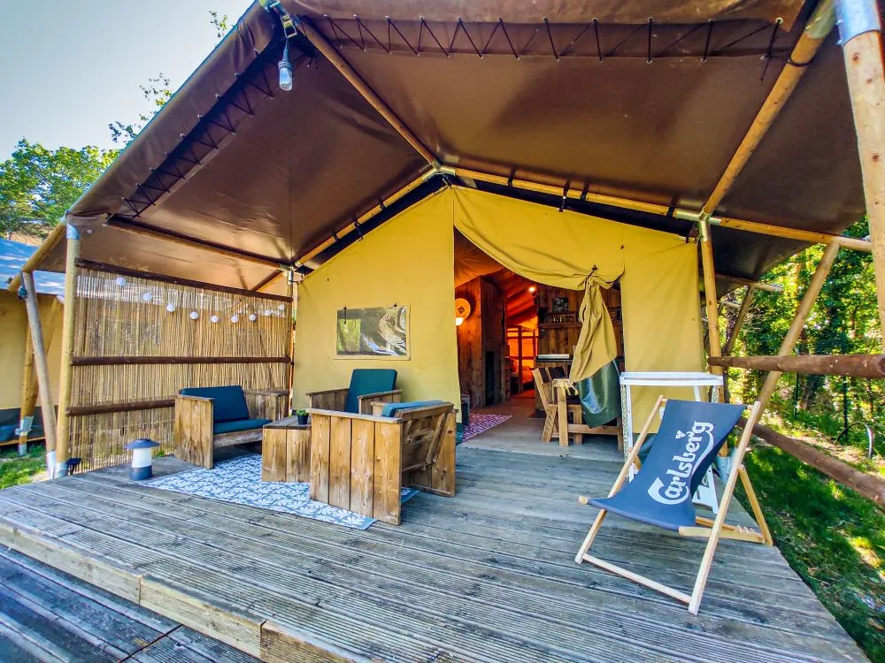 Lodge - Tente Africa Premium  50 m² - 3 Chambres avec sanitaire