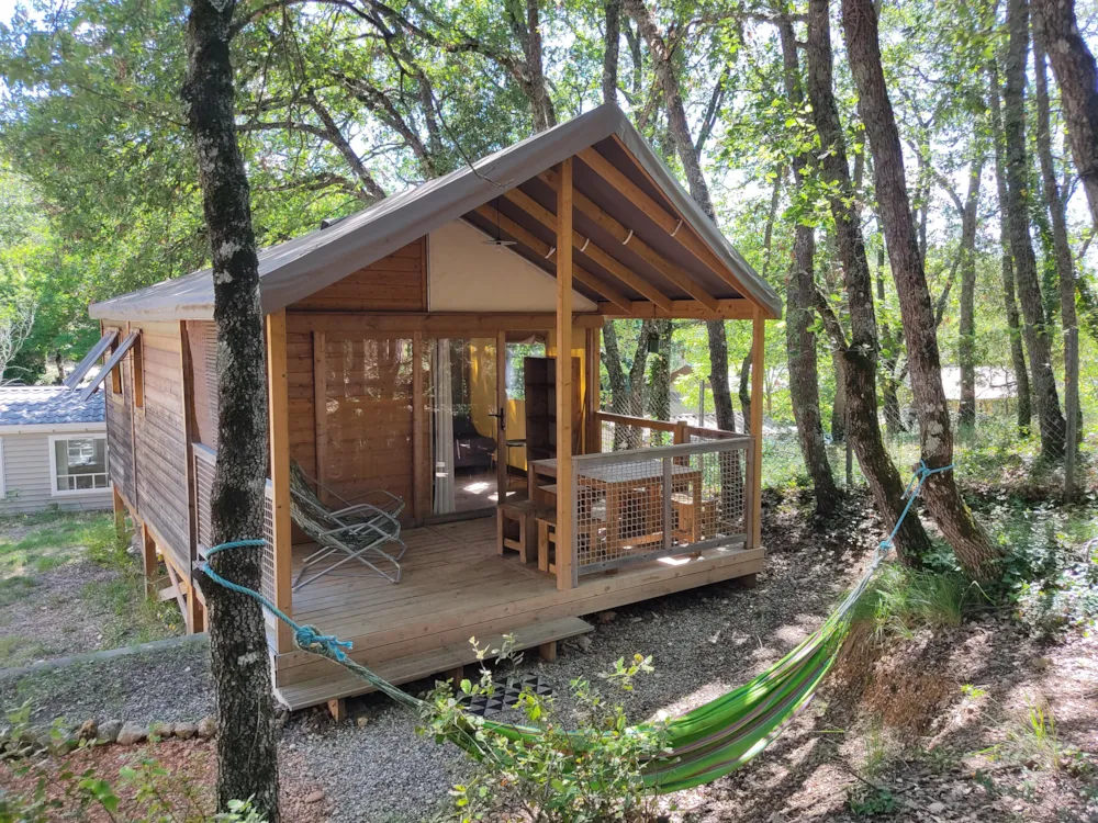 Lodge - Chalet Toile & Bois 28 m² -  2 chambres avec sanitaires