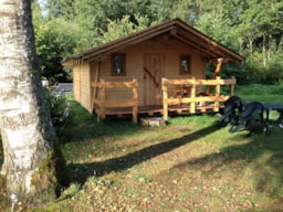 Location - Cabane Vosgienne 24M² 4P Avec Sanitaire Et Terrasse 2017 - Camping Au Mica