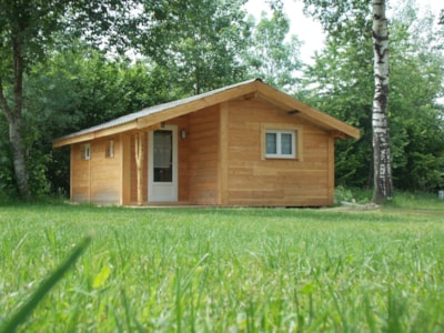Wooden chalet - 28m² from 2018 with sanitary facilities, reinforced insulation, terrace — 1