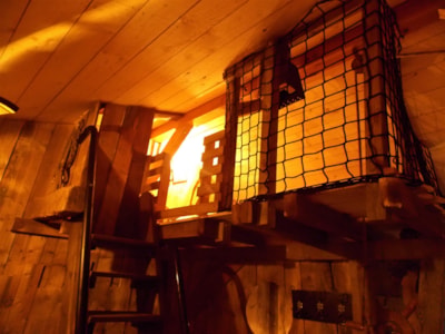 Cabane bateau - with covered terrace and sanitary facilities - 22m² — 5