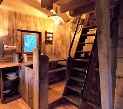 Cabane bateau - with covered terrace and sanitary facilities - 22m² — 3