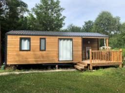 Location - Mobichalet Trio 29M² Avec Terrasse Semi Couverte + Lave-Vaisselle (2021) - Camping Au Mica