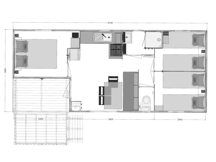 Mobichalet Trio 29M² Avec Terrasse Semi Couverte + Lave-Vaisselle (2021)