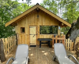 Accommodation - Cabane Du Héron (Tree House) Near The Pond - 2021 - Camping Au Mica