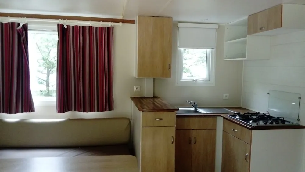 Location - Mobil-Home Avec Sanitaire 3 Chambres - Camping LA GARRIGUE