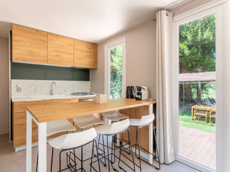 Mobil-Home Premium 33M² - 3 Chambres + Terrasse 15M² + Tv + Clim + Lv