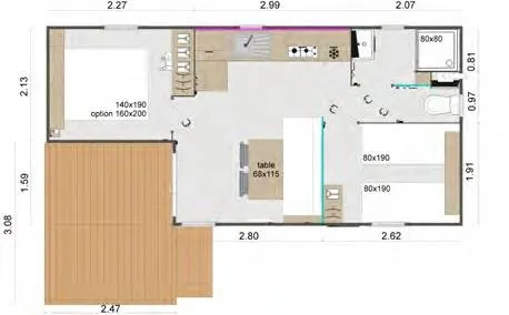 Mobil-Home Confort Padirac 2 Ch - Tv