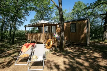 Mietunterkunft - Mobilheim Privilege Saint Cirq Lapopie (2 Schlafzimmer) - Sites et Paysages Les Hirondelles
