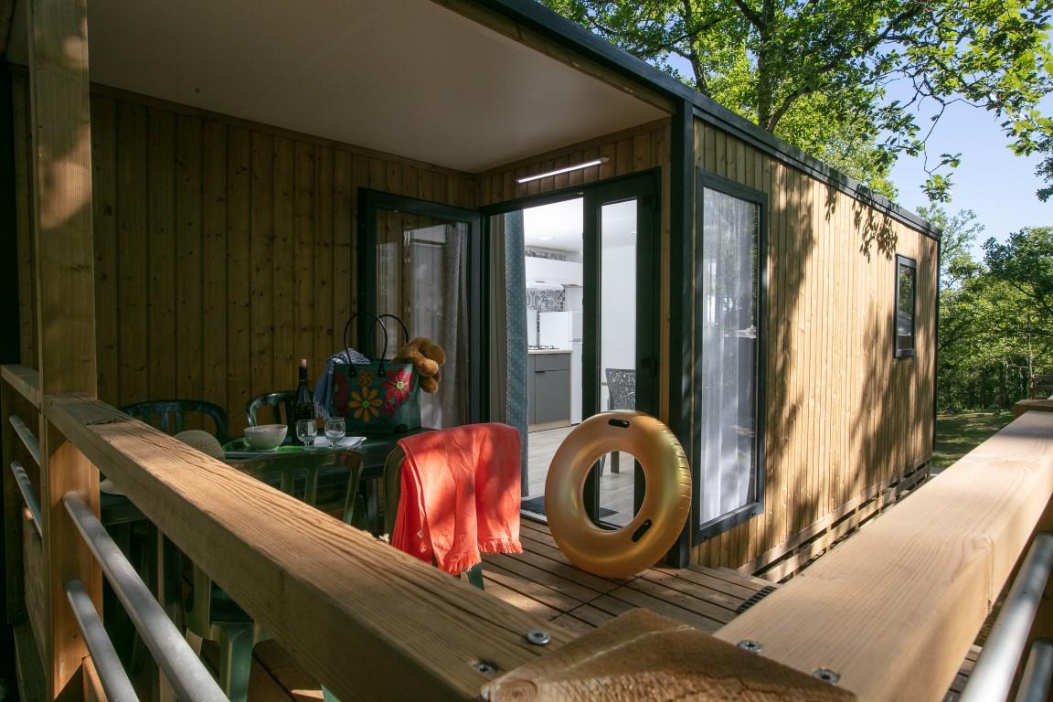 Location - Mobil-Home Confort Padirac 2 Ch - Tv - Camping Sites et Paysages Les Hirondelles
