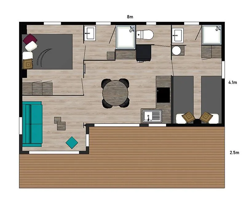 Chalet Premium 2 Ch - Tv - Clim - 2 Sdb