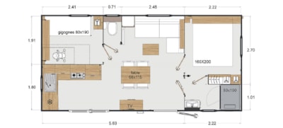 Privilege Mobil-home Loupiac - 2 BEDR - TV