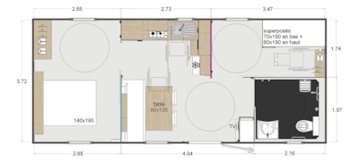 Mobile home Rocamadour 2 bedrooms Wheelchair friendly