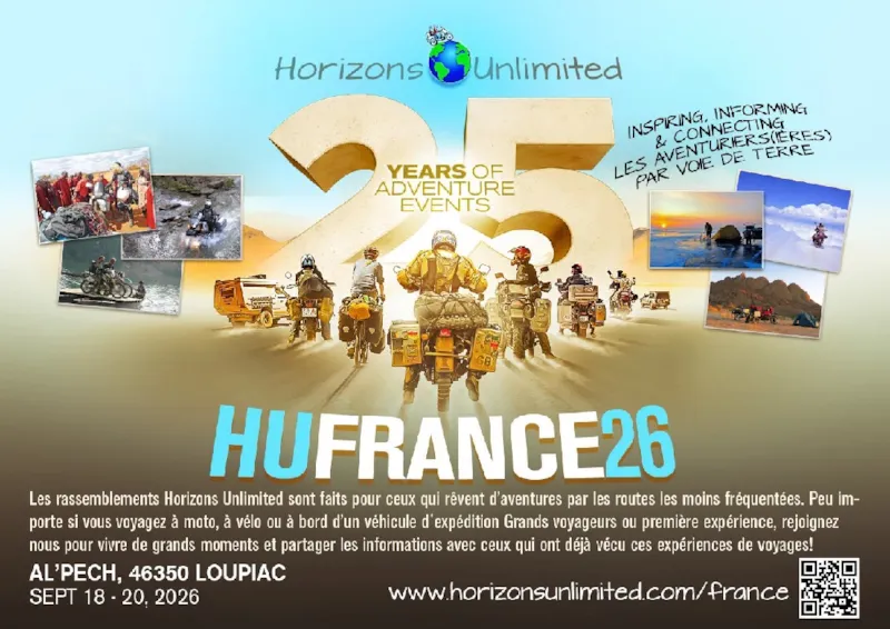 Package Tente / Camping-Car / 4X4 Spécial Week End 17 - 20 Septembre 2026 Horizons Unlimited