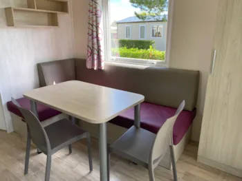 Mietunterkunft - Mobilheim - 2 Schlafzimmer - Überdachte Terrasse - Camping Les 2 Plages
