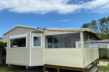 Mietunterkunft - Mobil-Home 2 Chambres Terrasse Couverte Prestige - Camping Les 2 Plages