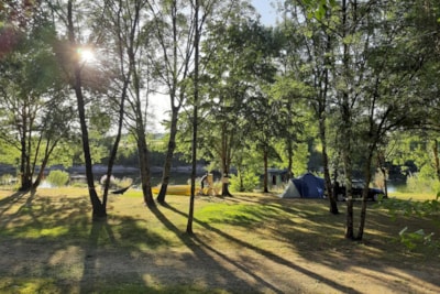Pitch River for TENT from 80 up to 125m2. Extra, transition area to the river.
