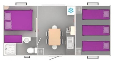COTTAGE TRIGANO BARDAGE BOIS (2 or 3 bedrooms ) 25 m2 + wooden terrace and pergola, ( 9 m2 covered  ). — 6