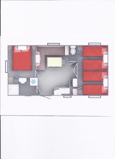 Mobil-home Trigano LUXE 31 m2  ( 3 bedroom )   + half covered terrace — 4